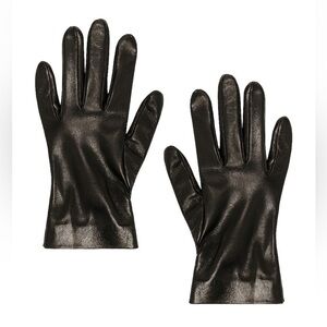 NWOT Saint Laurent Leather Gloves in Black size 7.5